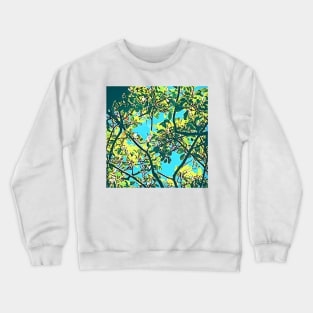 leaf pattern Crewneck Sweatshirt